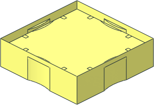 ~Duplo Tile  2 x  2 x  0.5 without Top Surface
