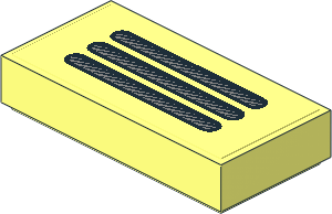 Tile  1 x  2 with Horizontal Grille Sticker