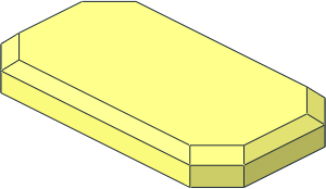 ~Electric Light & Sound Brick  4 x 12 x  2 Laser Drill Button