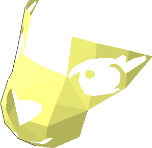 ~Animal Poodle with Eyelashes Pattern - Face Unprinted Area