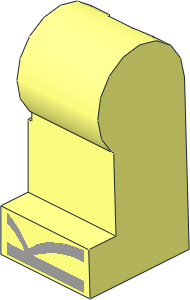 Minifig Leg Left with Light Bluish Grey Sandals Pattern