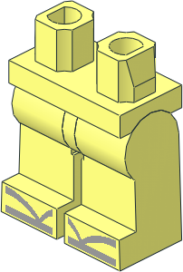 Minifig Hips and Legs with Light Bluish Grey Sandals Pattern