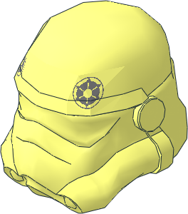 Minifig Helmet Stormtrooper with TIE-Fighter Pilot Pattern