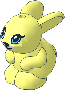 Animal Bunny Sitting with Medium Azure Eyes, Black Nose and Mouth and White Muzzle Pattern