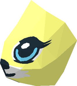 ~Animal Bunny Sitting with Medium Azure Eyes, Black Nose and Mouth and White Muzzle Pattern - Face Half