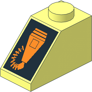 Slope Brick 45  2 x  1 with Orange Microphone Pattern