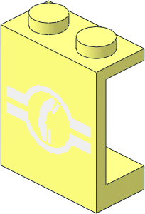 Panel  1 x  2 x  2 with Phone in White Circle and Lines Pattern