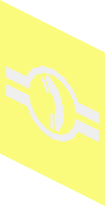 ~Panel  1 x  2 x  2 with Phone in White Circle and Lines Pattern