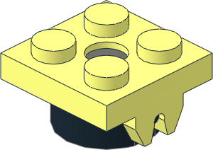 Magnet Holder Plate  2 x  2 Bottom with Black Magnet