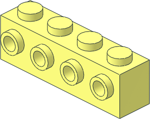 Brick  1 x  4 with Studs on Side