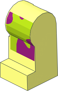 Minifig Leg Left with Magenta Flowers on Lime Shorts Pattern