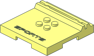 Plate  6 x  6 x  0.667 with 4 Studs and Card-holder - "SPORTS"