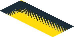 ~Sticker  2.6 x  3.5 with Black Lines and Rectangles and Red and White Danger Stripes Leaning Right - 3. Face