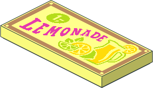 Tile  2 x  4 with "LEMONADE" Pattern