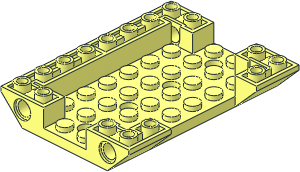 Slope Brick 45 6 x 8 Double Inverted with Open Centre and 4 Holes and Cutout on One Side