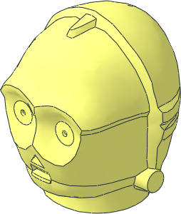 Minifig Head Protocol Droid