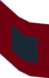 ~Minifig Torso with Gold and Dark Red Trim and Laces Pattern - Ornament detail