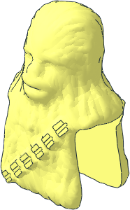 Minifig Head Wookiee with Bandolier