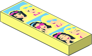 Tile  1 x  3 with Friends Photo Booth Pictures Pattern