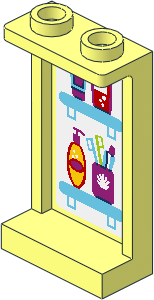 Panel  1 x  2 x  3 Reinforced with Toiletries on Shelves Sticker