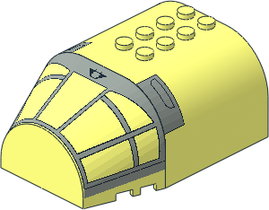 Windscreen  6 x  8 x  3 Curved Canopy Millennium Falcon Pattern