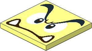 Tile  4 x  4 with Super Mario Big Goomba Face Pattern