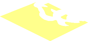 ~Tile  2 x  3 with Clips Horizontal (Thick C-Clips) with White Bowser Head Pattern - Half