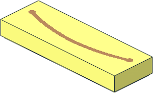 Tile  1 x  3 with Medium Nougat Super Mario Closed Mouth Smile Pattern