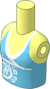 Figure Friends Girl Torso with Medium Azure Halter Top Pattern