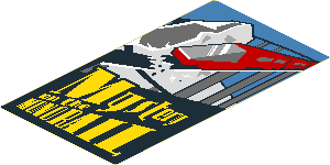 Sticker  6.4 x  3.4 with "Mystery on the MONORAIL" Movie Poster