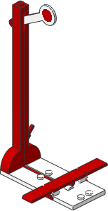 Train Signal Semaphore 4.5V (Complete) Proceed Pos. Red/White