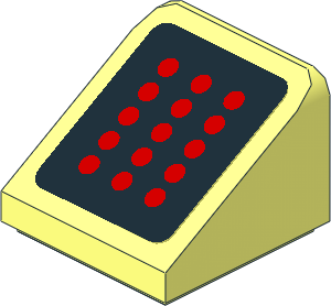 Slope 31 1 x 1 with 15 Red Dots on Black Background