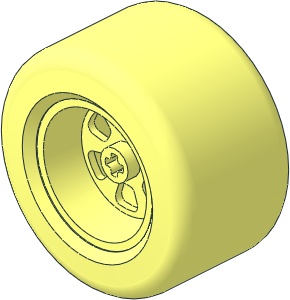 Wheel 30 x 50 with Integral Smooth Racing Tyre