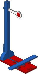 Train Signal Semaphore  4.5V (Complete) Stop Position Blue/Red