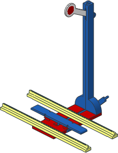 Train Track  4.5V Straight Tapered w/ Signal Blue/Red (Proceed)