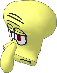 Minifig Head Squidward with Neutral Pattern