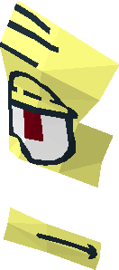 ~Minifig Head Squidward with Neutral Pattern - Half