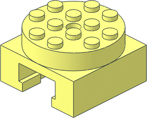 Turntable  4 x  4 x  2 Locking with Grooved Base (Complete)