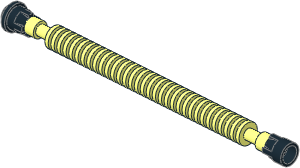 Hose Flexible 12L with Black Ends