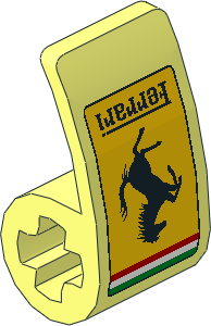 Technic Panel Curved  1 x  2 x  1 with Ferrari Logo Pattern