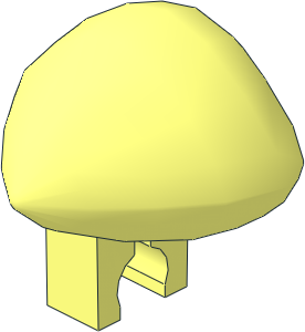 Minifig Martian Head with Clip