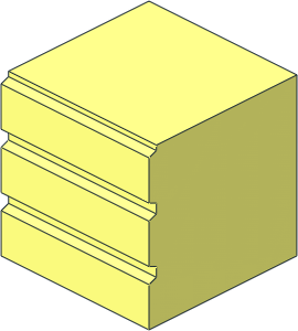 ~Modulex Profile Brick  1 x  X - Front