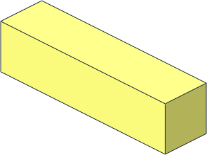 Modulex Tile  1 x  4 with Bottom Studs