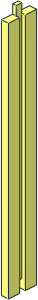 Modulex Pillar  5 x 20 x  8 with Groove