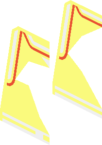 ~Minifig Torso with Arm Locking Notches with NBA Team Violet Pattern - Half