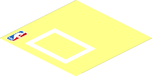 Sticker  5.9 x  5.9 with Basketball Backboard and NBA Logo