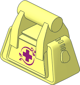 Figure Friends Handbag with Zipper and Magenta Jungle Rescue Logo Pattern