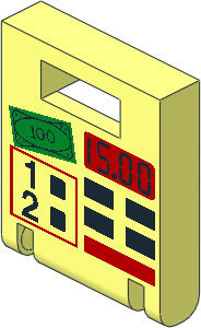 Container Box  2 x  2 x  2 Door with Red, Black and Green ATM Pattern