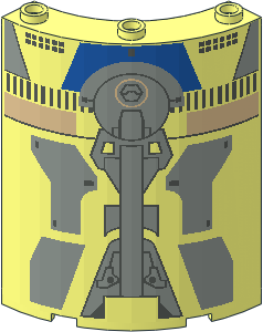 Panel  4 x  4 x  6 Corner Round with SW Escape Pod Pattern