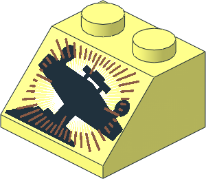 Slope Brick 45  2 x  2 with SW Star Destroyer Bridge Pattern